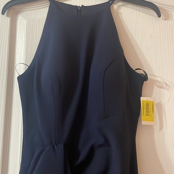 Navy Side-Slit Sleeveless Maxi Dress - Picture 6 of 9